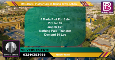 Residential Plot for Sale in Bahria Town, Lahore - (BP-94291)