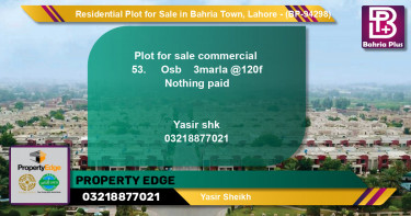 Residential Plot for Sale in Bahria Town, Lahore - (BP-94298)
