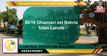 Residential Plot for Sale in Bahria Town, Lahore - (BP-94329)
