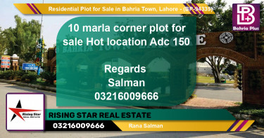 Residential Plot for Sale in Bahria Town, Lahore - (BP-94339)