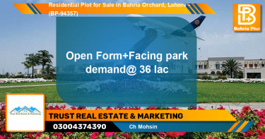 Residential Plot for Sale in Bahria Orchard, Lahore - (BP-94357)