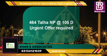 Residential Plot for Sale in Bahria Town, Lahore - (BP-94359)