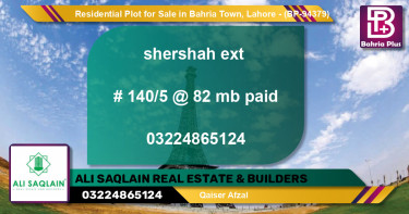 Residential Plot for Sale in Bahria Town, Lahore - (BP-94379)