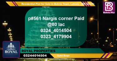 Residential Plot for Sale in Bahria Town, Lahore - (BP-94428)