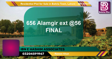 Residential Plot for Sale in Bahria Town, Lahore - (BP-94429)