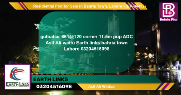 Residential Plot for Sale in Bahria Town, Lahore - (BP-94492)