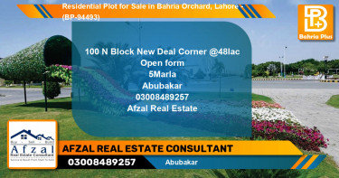 Residential Plot for Sale in Bahria Orchard, Lahore - (BP-94493)