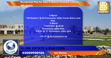 Residential Plot for Sale in Bahria Orchard, Lahore - (BP-94495)