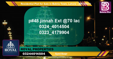 Residential Plot for Sale in Bahria Town, Lahore - (BP-94523)