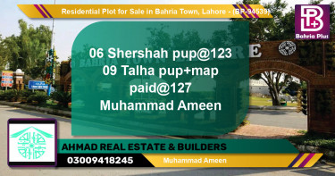 Residential Plot for Sale in Bahria Town, Lahore - (BP-94539)