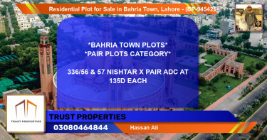 Residential Plot for Sale in Bahria Town, Lahore - (BP-94542)