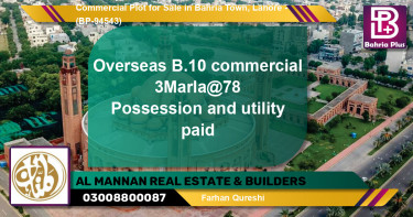 Commercial Plot for Sale in Bahria Town, Lahore - (BP-94543)