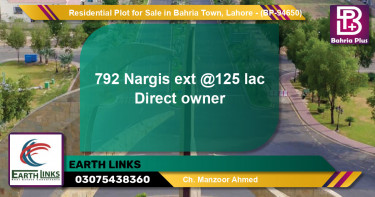 Residential Plot for Sale in Bahria Town, Lahore - (BP-94650)
