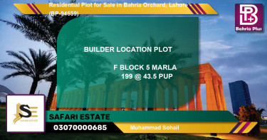 Residential Plot for Sale in Bahria Orchard, Lahore - (BP-94659)