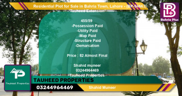 Residential Plot for Sale in Bahria Town, Lahore - (BP-94663)