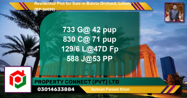 Residential Plot for Sale in Bahria Orchard, Lahore - (BP-94696)