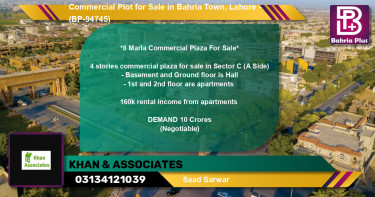 Commercial Plot for Sale in Bahria Town, Lahore - (BP-94745)