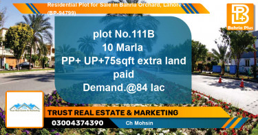 Residential Plot for Sale in Bahria Orchard, Lahore - (BP-94799)