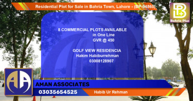 Residential Plot for Sale in Golf Phase 1 -  Bahria Town, Lahore - (BP-94860)