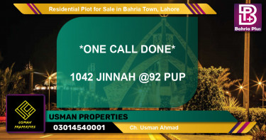 Residential Plot for Sale in Bahria Town, Lahore - (BP-94888)
