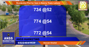 Residential Plot for Sale in Bahria Town, Lahore - (BP-94920)