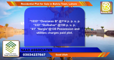 Residential Plot for Sale in Bahria Town, Lahore - (BP-94925)