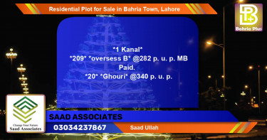 Residential Plot for Sale in Bahria Town, Lahore - (BP-94926)