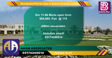 Residential Plot for Sale in Bahria Orchard, Lahore - (BP-94943)