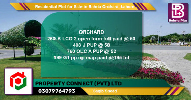 Residential Plot for Sale in Bahria Orchard, Lahore - (BP-94962)