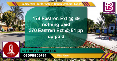 Residential Plot for Sale in Bahria Orchard, Lahore - (BP-94977)