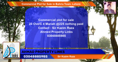 Commercial Plot for Sale in Bahria Town, Lahore - (BP-94999)