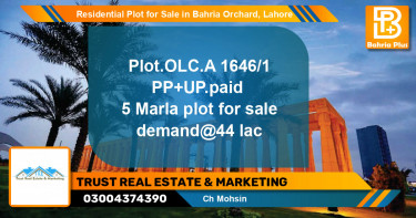 Residential Plot for Sale in Bahria Orchard, Lahore - (BP-95003)