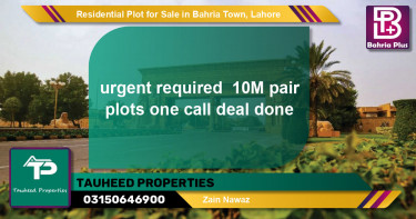 Residential Plot for Sale in Bahria Town, Lahore - (BP-95010)
