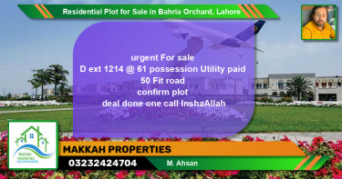 Residential Plot for Sale in Bahria Orchard, Lahore - (BP-95019)