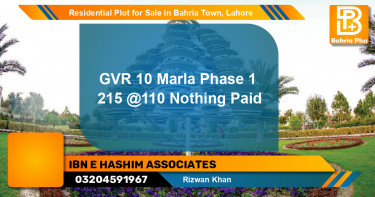 Residential Plot for Sale in Bahria Town, Lahore - (BP-95035)