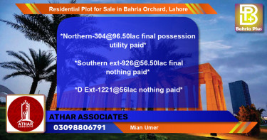 Residential Plot for Sale in Bahria Orchard, Lahore - (BP-95038)