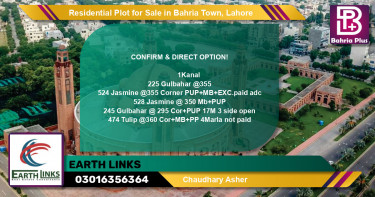 Residential Plot for Sale in Bahria Town, Lahore - (BP-95042)