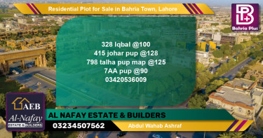 Residential Plot for Sale in Bahria Town, Lahore - (BP-95116)