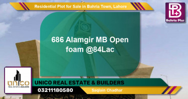 Residential Plot for Sale in Bahria Town, Lahore - (BP-95731)