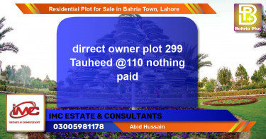 Residential Plot for Sale in Bahria Town, Lahore - (BP-95753)