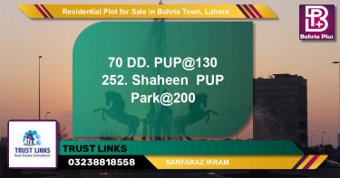 Residential Plot for Sale in Bahria Town, Lahore - (BP-95799)