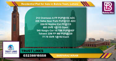Residential Plot for Sale in Bahria Town, Lahore - (BP-95803)