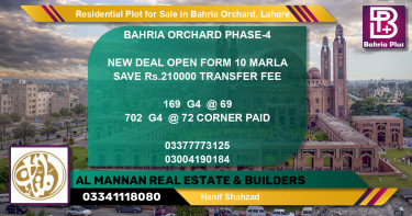 Residential Plot for Sale in Bahria Orchard, Lahore - (BP-95814)