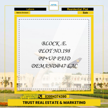 Residential Plot for Sale in Bahria Orchard, Lahore - (BP-95830)