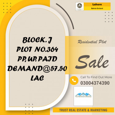 Residential Plot for Sale in Bahria Orchard, Lahore - (BP-95831)