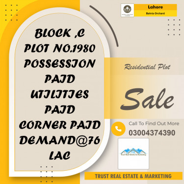 Residential Plot for Sale in Bahria Orchard, Lahore - (BP-95860)