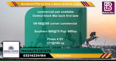 Residential Plot for Sale in Bahria Orchard, Lahore - (BP-95883)