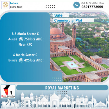 Commercial Plot for Sale in Bahria Town, Lahore - (BP-95889)