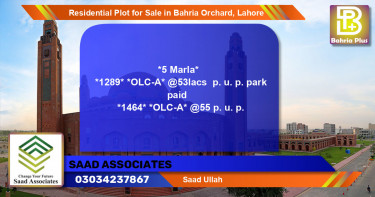 Residential Plot for Sale in Bahria Orchard, Lahore - (BP-95904)