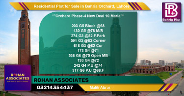Residential Plot for Sale in Bahria Orchard, Lahore - (BP-95943)